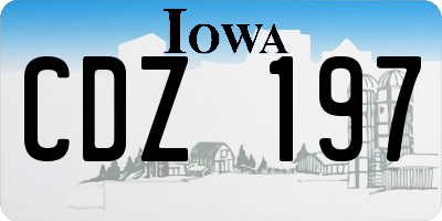 IA license plate CDZ197