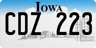 IA license plate CDZ223