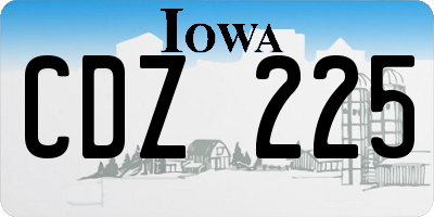 IA license plate CDZ225
