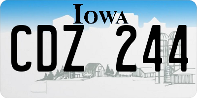 IA license plate CDZ244