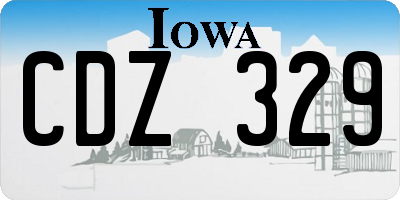 IA license plate CDZ329
