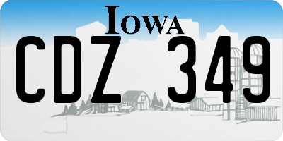 IA license plate CDZ349
