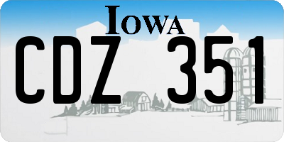 IA license plate CDZ351