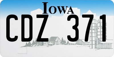 IA license plate CDZ371