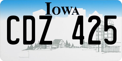 IA license plate CDZ425