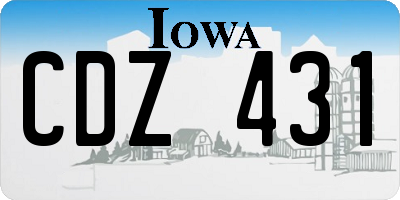 IA license plate CDZ431