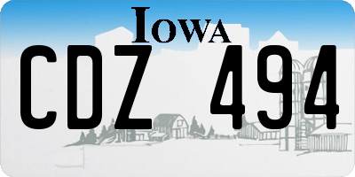 IA license plate CDZ494