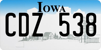IA license plate CDZ538