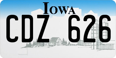 IA license plate CDZ626