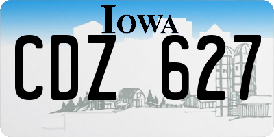 IA license plate CDZ627