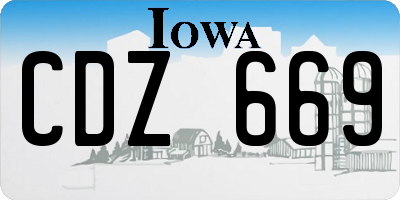 IA license plate CDZ669