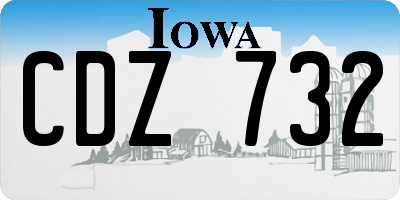IA license plate CDZ732