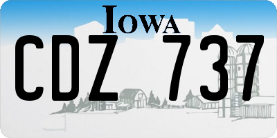 IA license plate CDZ737