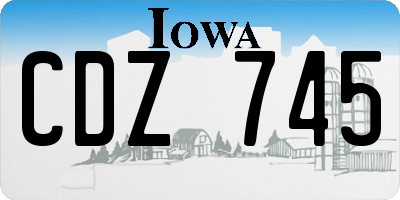 IA license plate CDZ745