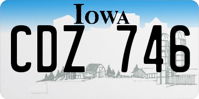 IA license plate CDZ746