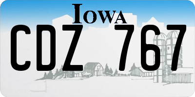 IA license plate CDZ767