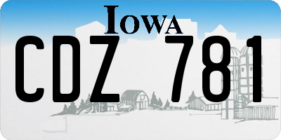 IA license plate CDZ781