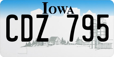 IA license plate CDZ795