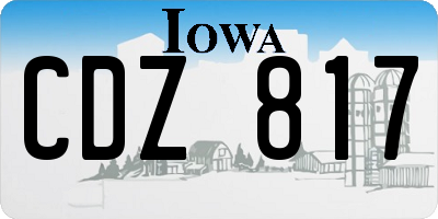 IA license plate CDZ817