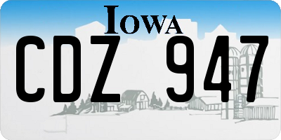 IA license plate CDZ947