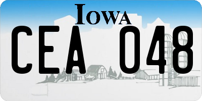 IA license plate CEA048