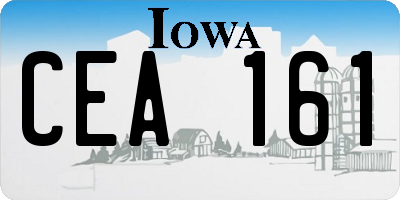 IA license plate CEA161