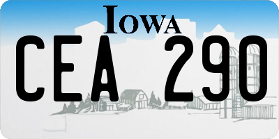 IA license plate CEA290