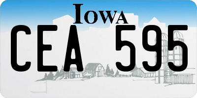 IA license plate CEA595