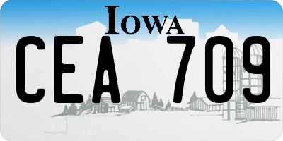 IA license plate CEA709
