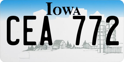 IA license plate CEA772