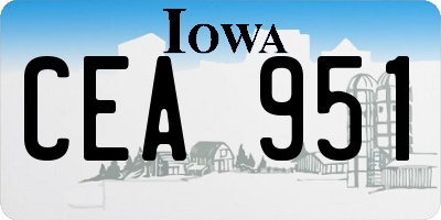 IA license plate CEA951