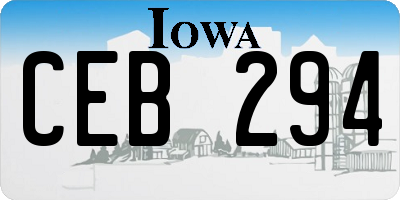 IA license plate CEB294