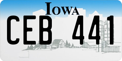 IA license plate CEB441