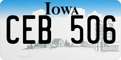 IA license plate CEB506