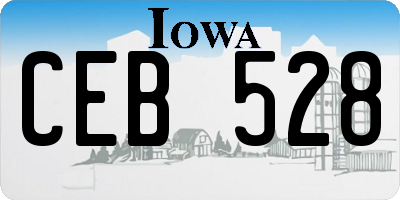 IA license plate CEB528