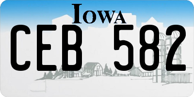IA license plate CEB582