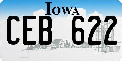 IA license plate CEB622