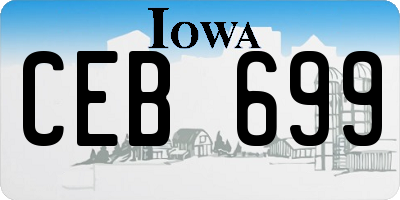 IA license plate CEB699