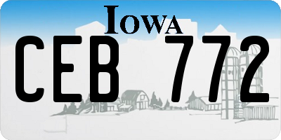 IA license plate CEB772