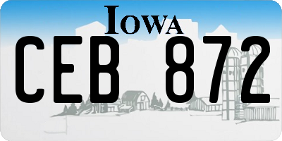 IA license plate CEB872