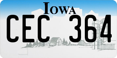 IA license plate CEC364