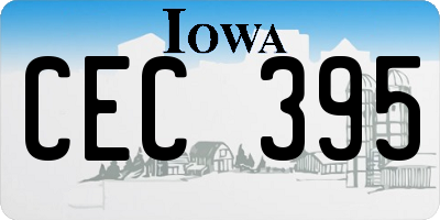 IA license plate CEC395