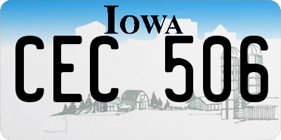 IA license plate CEC506