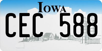 IA license plate CEC588