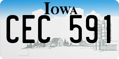 IA license plate CEC591