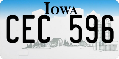 IA license plate CEC596