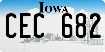 IA license plate CEC682
