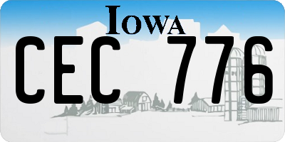 IA license plate CEC776