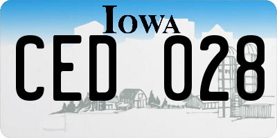 IA license plate CED028