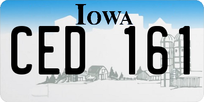 IA license plate CED161